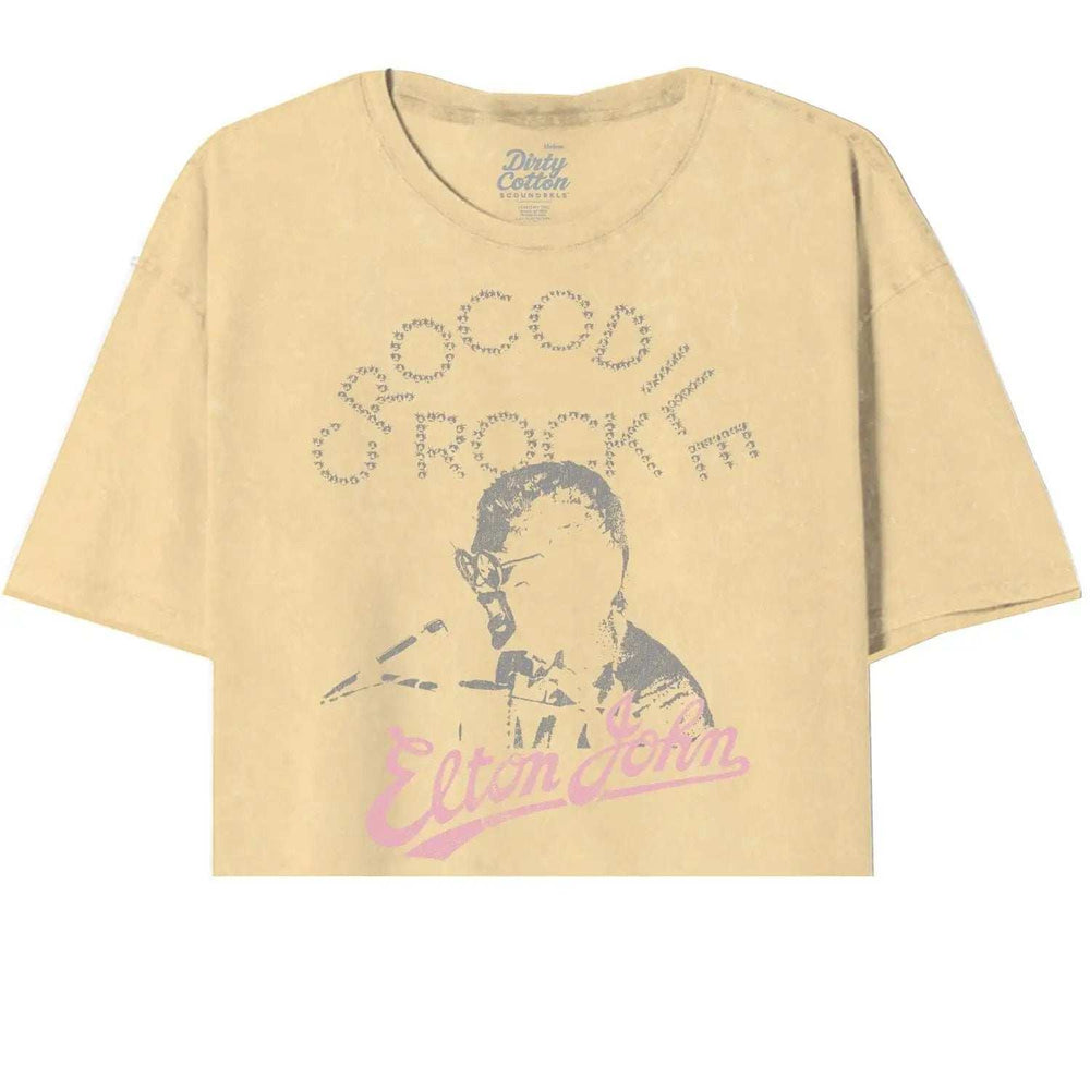 Elton John-Rockin Crocodile Elton Oversized Crop Tee - Elton John - Flyclothing LLC