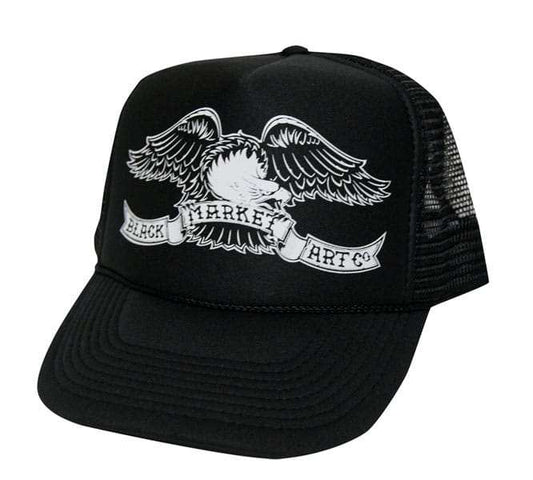 Black Market Art Company Eagle Foam Trucker Hat Print - Black Market Art Company - Flyclothing LLC