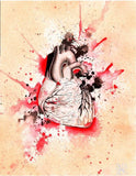 Black Market Art Company Exploding Heart Print - Black Market Art Company - Flyclothing LLC