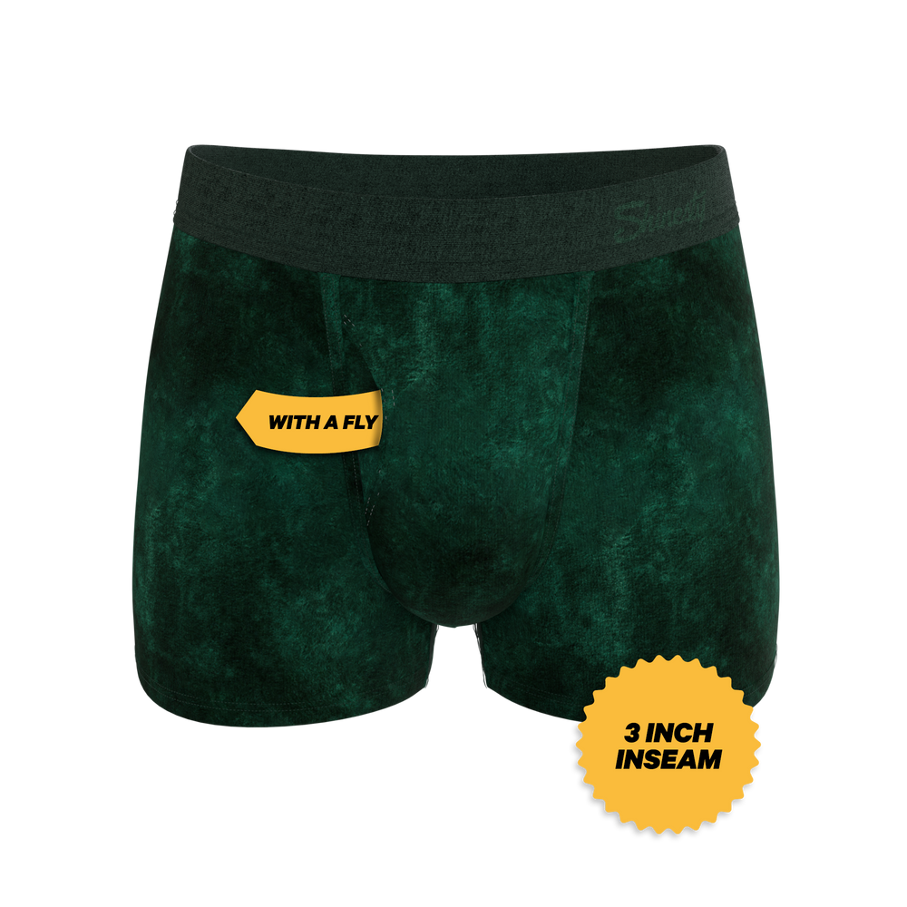 The Extravagance | Dark Green Velvet Trunk Underwear - Shinesty - Flyclothing LLC