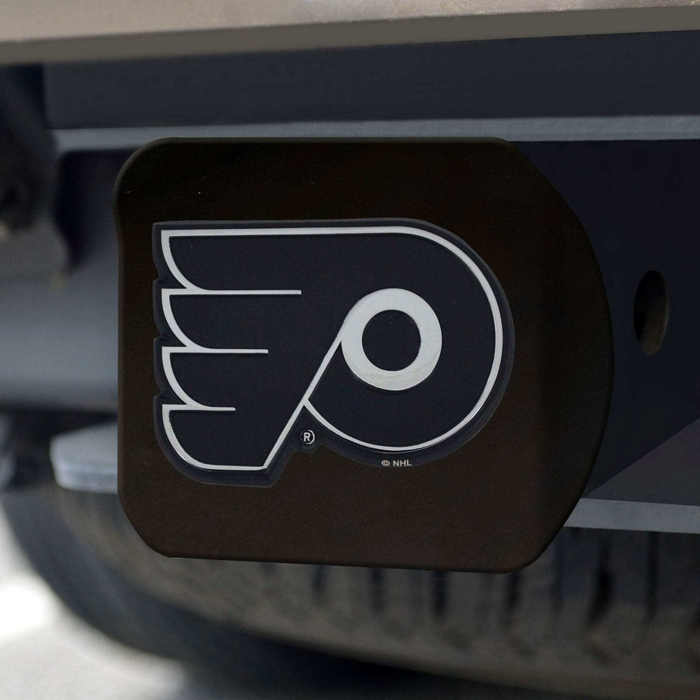 Philadelphia Flyers Black Metal Hitch Cover with Metal Chrome 3D Emblem - Philadelphia Flyers - Flyclothing LLC