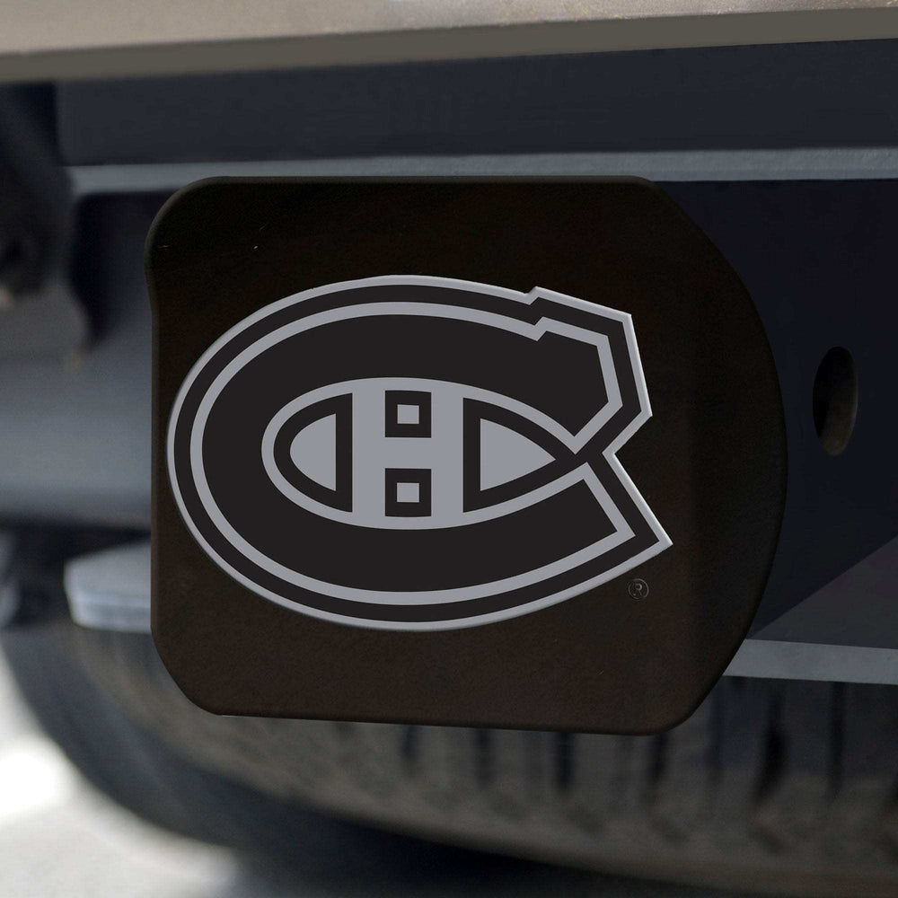 Montreal Canadiens Black Metal Hitch Cover with Metal Chrome 3D Emblem - Montreal Canadiens - Flyclothing LLC