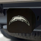 Los Angeles Chargers Black Metal Hitch Cover with Metal Chrome 3D Emblem - Los Angeles Chargers - Flyclothing LLC