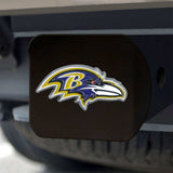 Baltimore Ravens Black Metal Hitch Cover - 3D Color Emblem - Baltimore Ravens - Flyclothing LLC
