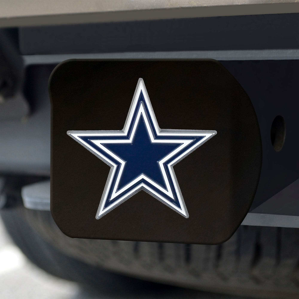 Dallas Cowboys Black Metal Hitch Cover - 3D Color Emblem - Dallas Cowboys - Flyclothing LLC