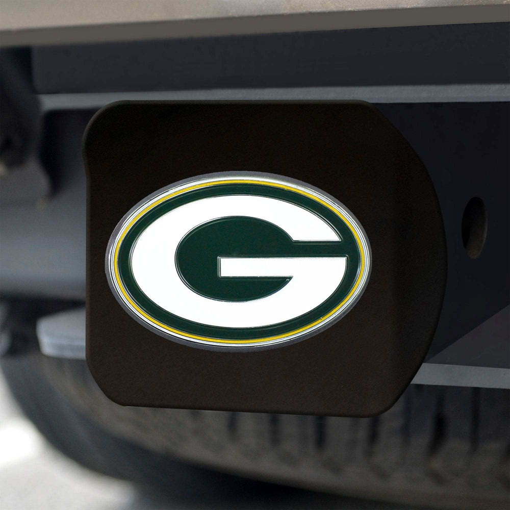 Green Bay Packers Black Metal Hitch Cover - 3D Color Emblem - Green Bay Packers - Flyclothing LLC