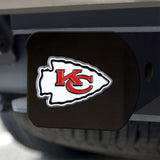 Kansas City Chiefs Black Metal Hitch Cover - 3D Color Emblem - Kansas City Chiefs - Flyclothing LLC