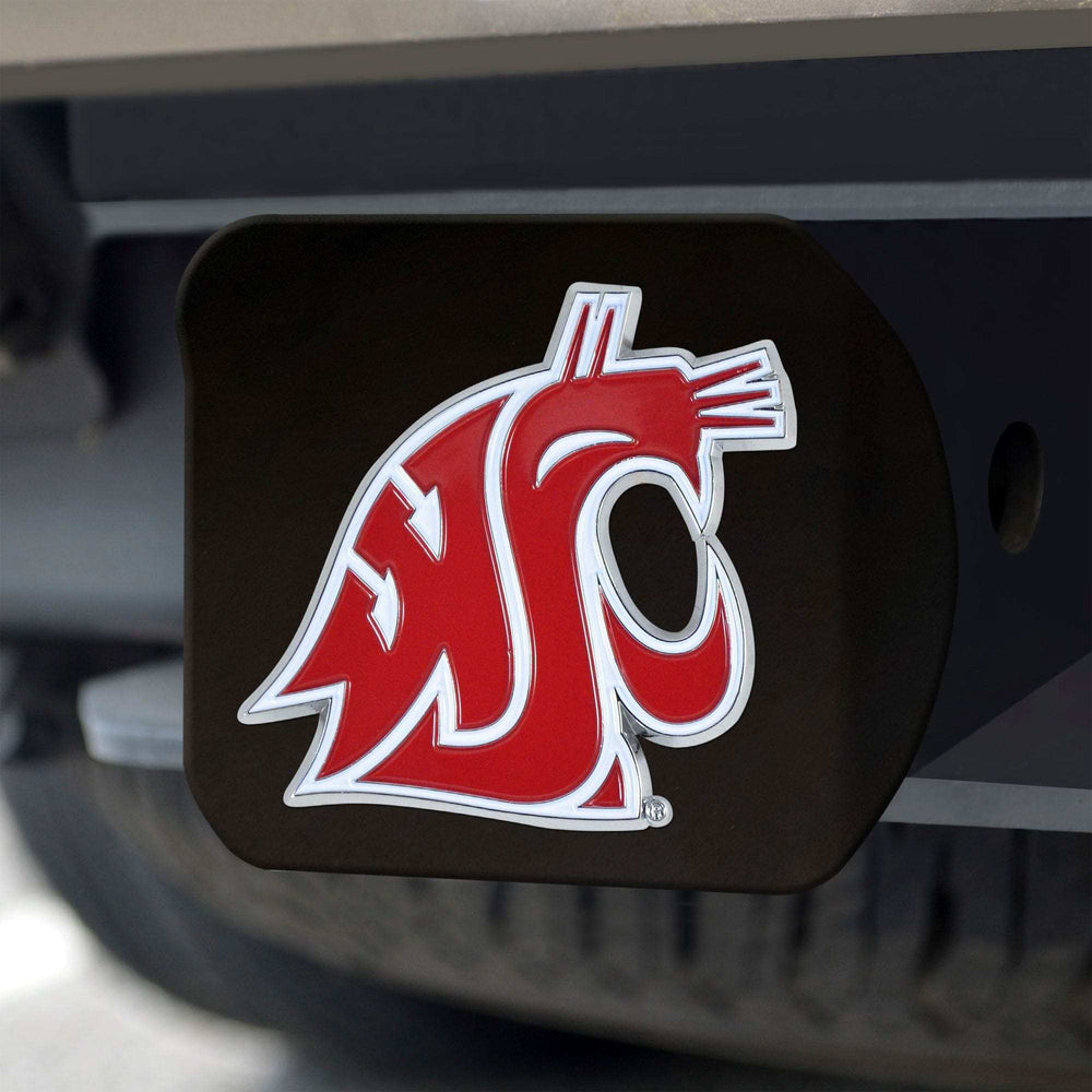 Washington State Cougars Black Metal Hitch Cover - 3D Color Emblem - Washington State - Flyclothing LLC