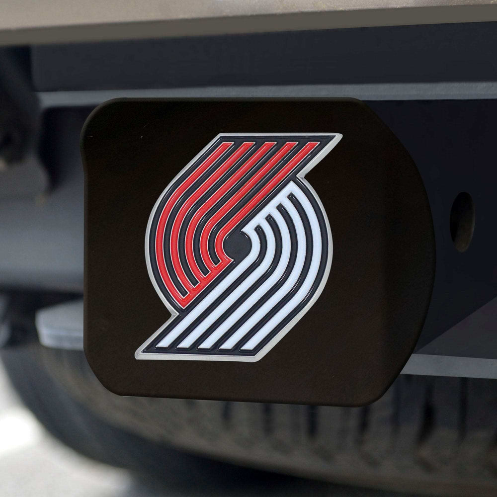 Portland Trail Blazers Black Metal Hitch Cover - 3D Color Emblem - Portland Trail Blazers - Flyclothing LLC
