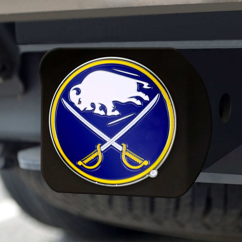 Buffalo Sabres Black Metal Hitch Cover - 3D Color Emblem - Buffalo Sabres - Flyclothing LLC