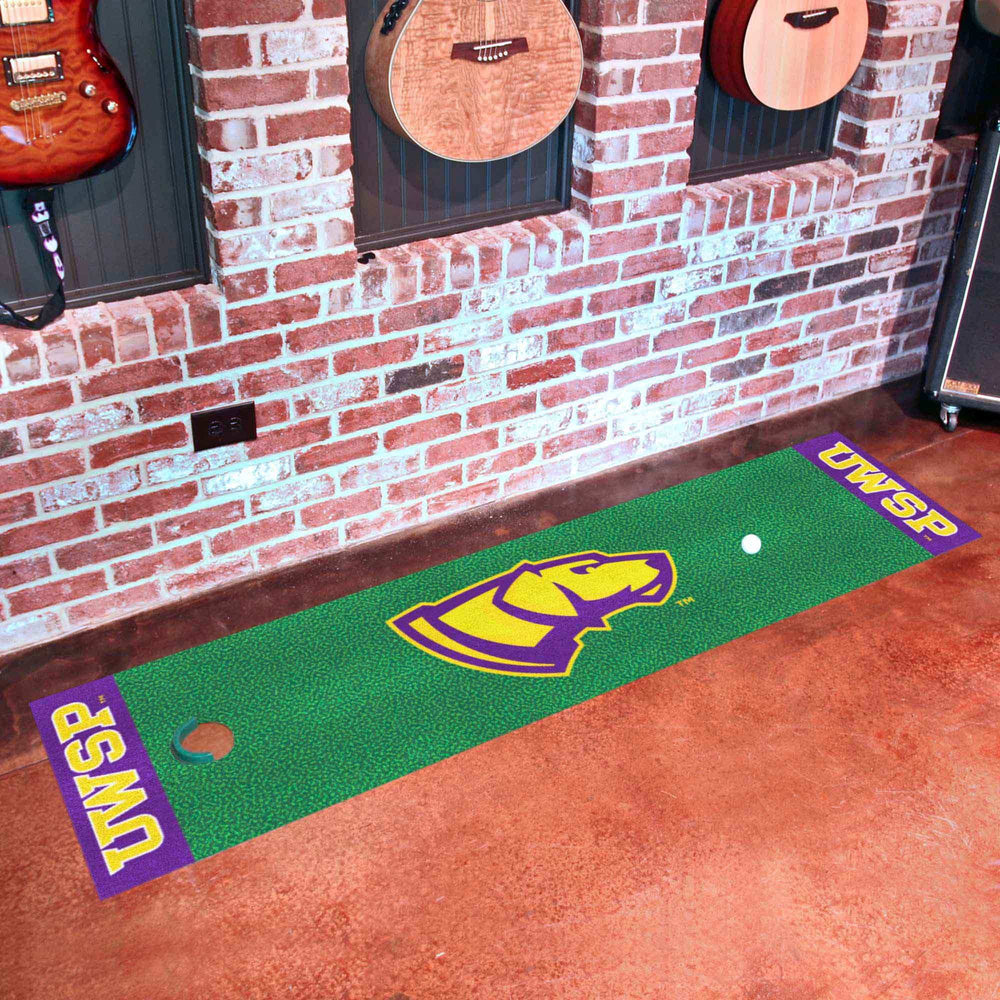 Wisconsin-Stevens Point Pointers Putting Green Mat - 1.5ft. x 6ft. - Wisconsin-Stevens Point - Flyclothing LLC
