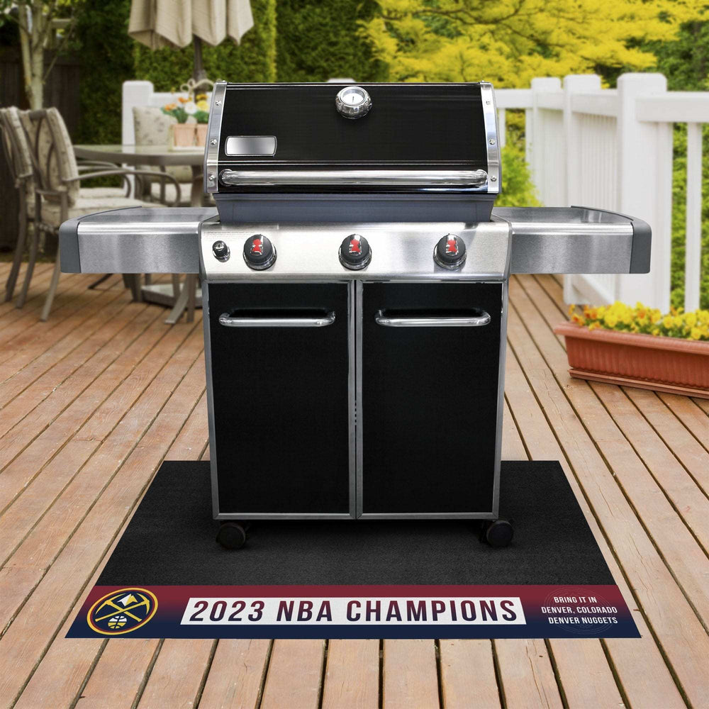 Denver Nuggets 2023 NBA Finals Champions Vinyl Grill Mat - 26in. x 42in. - Denver Nuggets - Flyclothing LLC