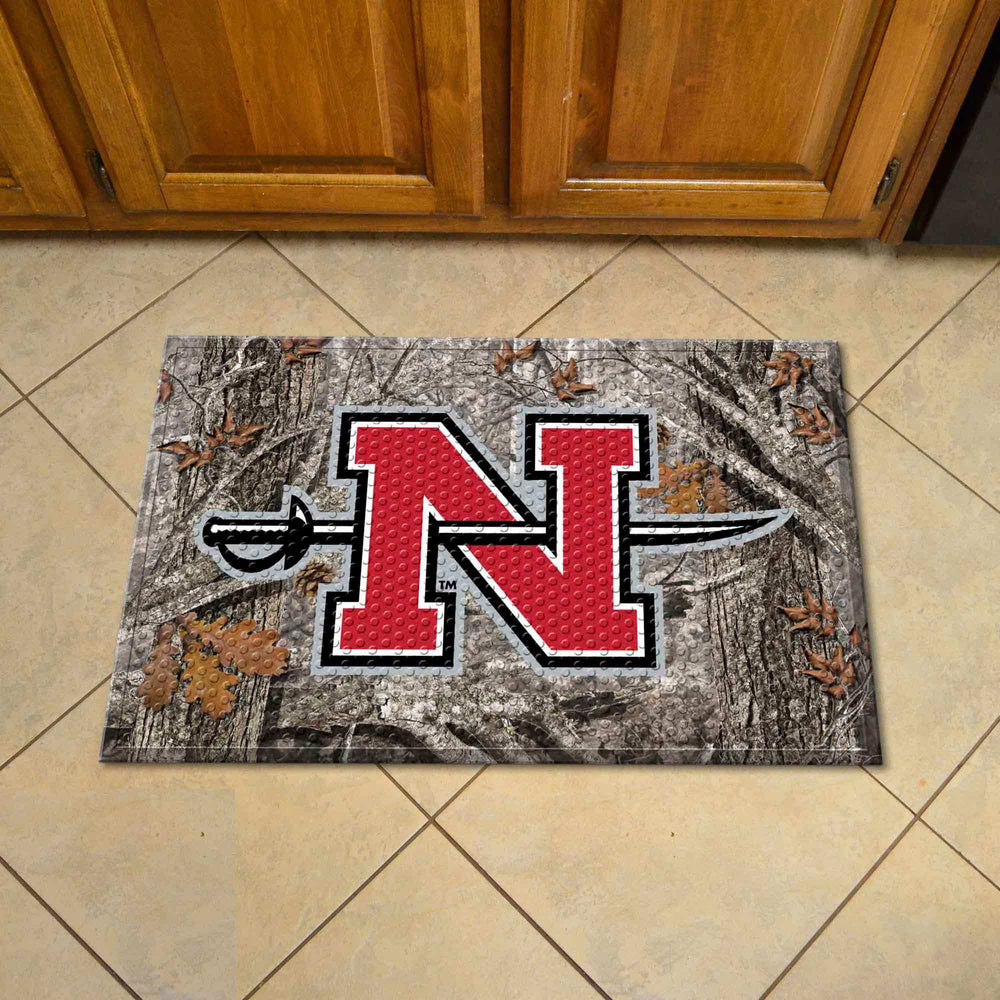 Nicholls State Colonels Rubber Scraper Door Mat Camo - Nicholls State - Flyclothing LLC