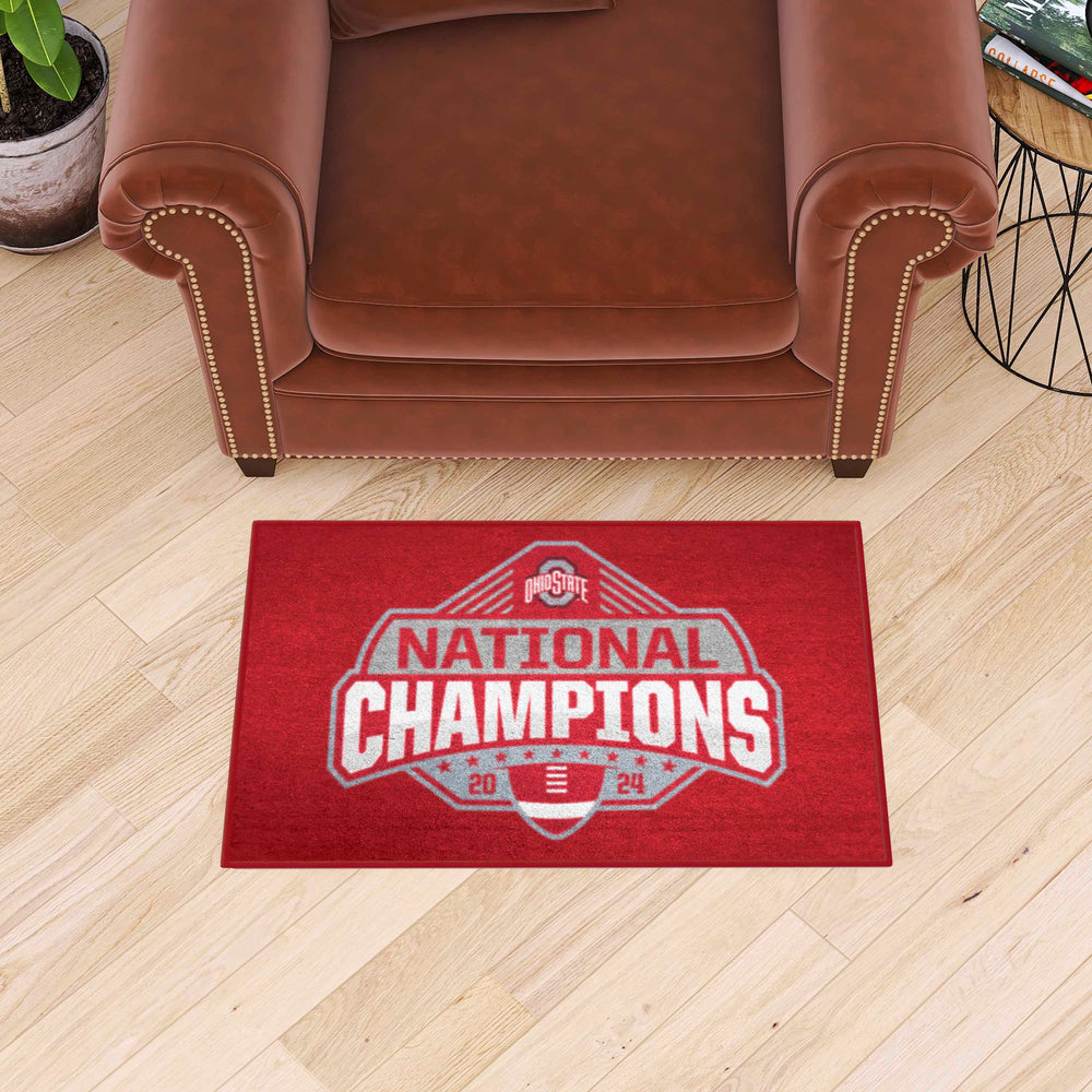 Official Ohio State 2024 National Champions Logo 19"x30" Starter Mat - Ohio State