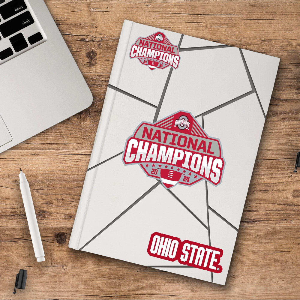 Official Ohio State 2024 National Champions Logo 5” x 6.25” Decal 3-pk - Ohio State Buckeyes - Flyclothing LLC