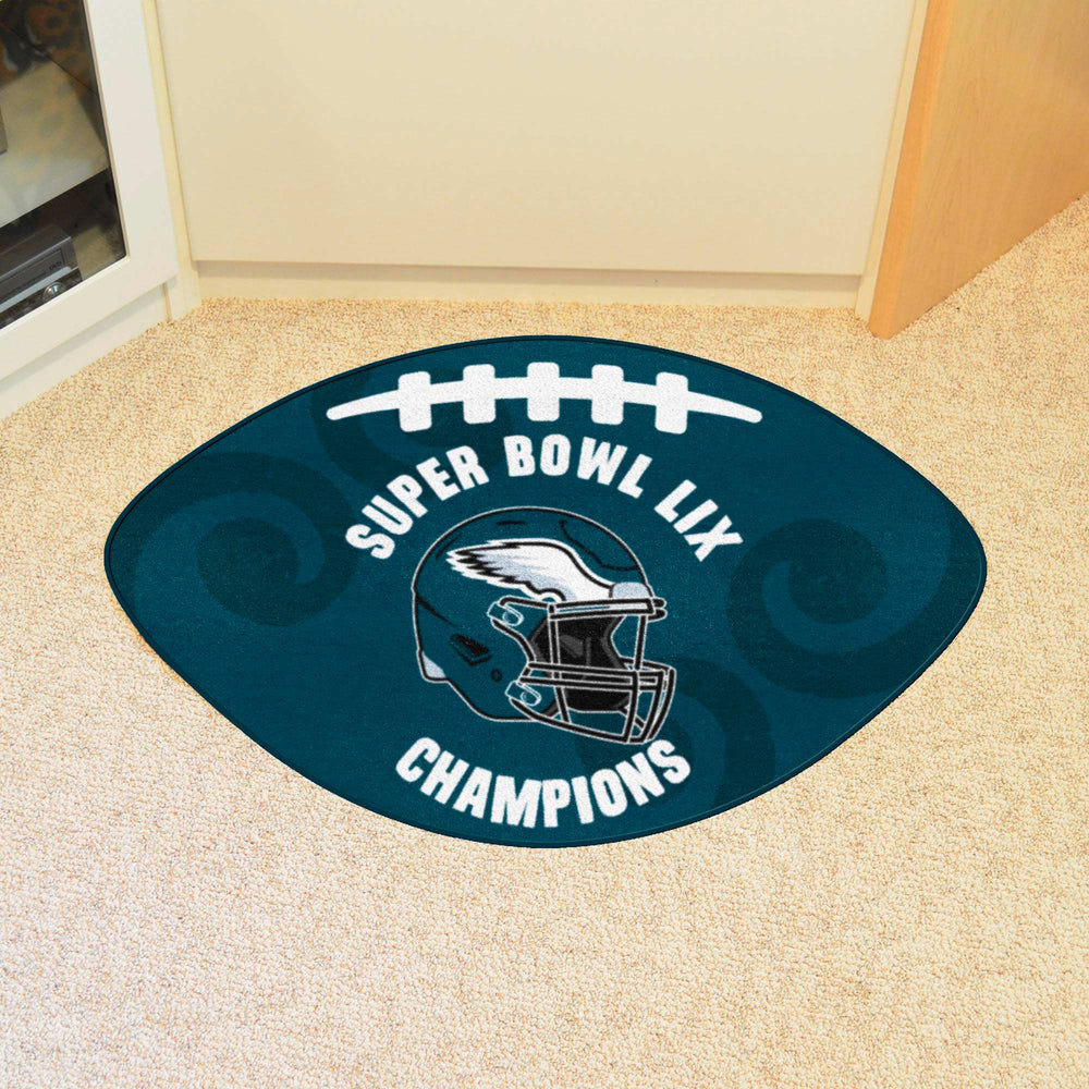 Philadelphia Eagles Super Bowl LIX Champions Football Mat - Philadelphia Eagles - Flyclothing LLC