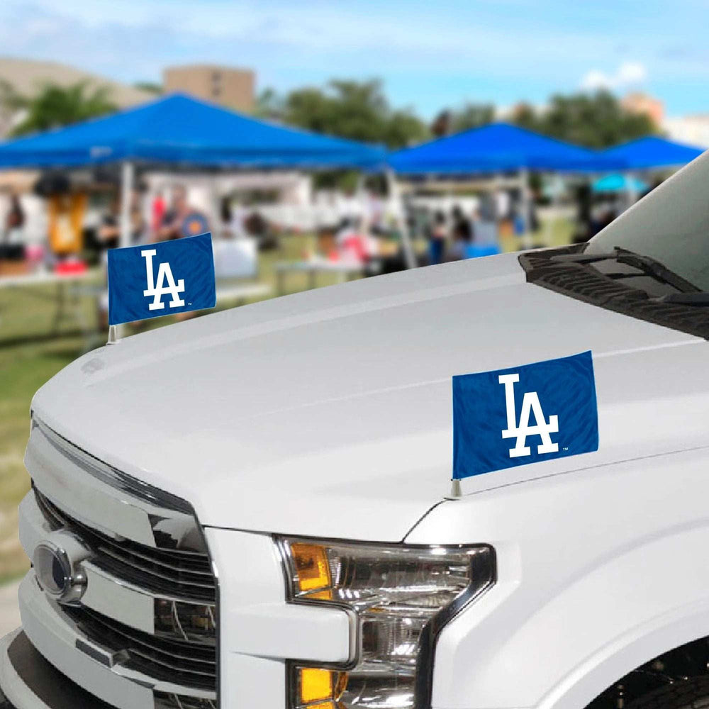 Los Angeles Dodgers Ambassador Car Flags - 2 Pack Mini Auto Flags, 4in X 6in - Los Angeles Dodgers - Flyclothing LLC