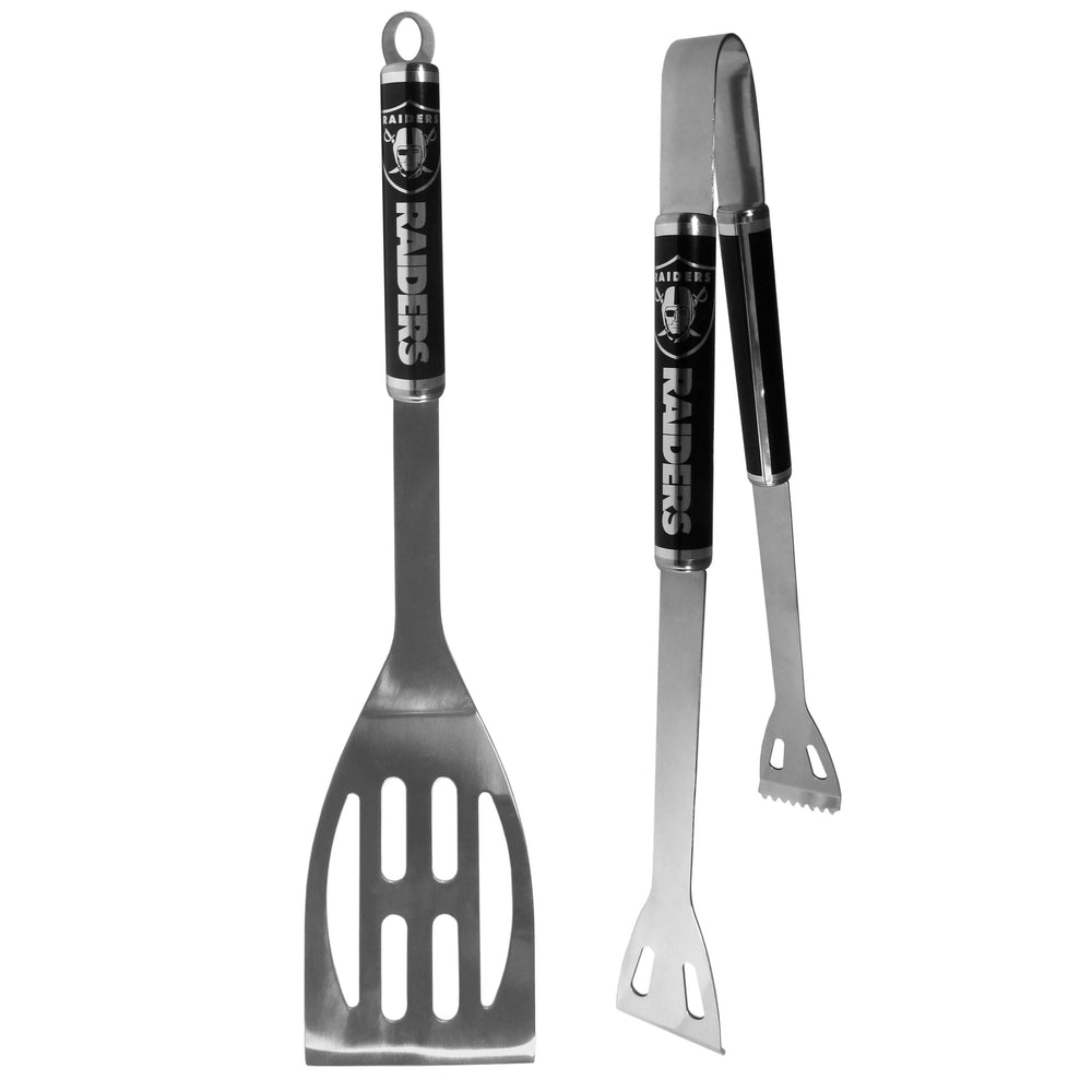 Las Vegas Raiders 2 pc Black BBQ Set - Las Vegas Raiders - Flyclothing LLC