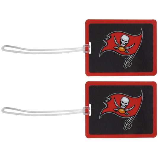 Tampa Bay Buccaneers Vinyl Luggage Tag, 2pk - Tampa Bay Buccaneers - Flyclothing LLC