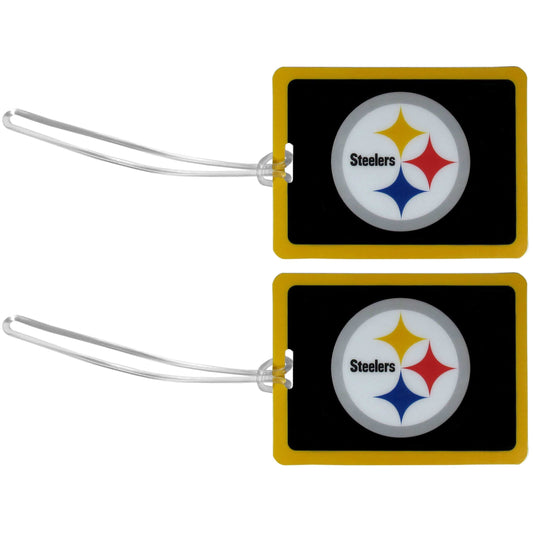 Pittsburgh Steelers Vinyl Luggage Tag, 2pk - Pittsburgh Steelers - Flyclothing LLC