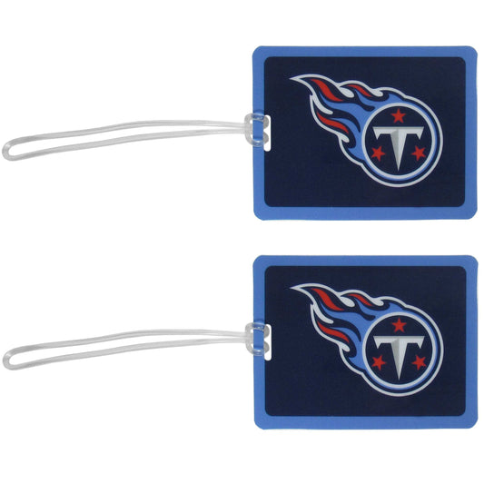 Tennessee Titans Vinyl Luggage Tag, 2pk - Tennessee Titans - Flyclothing LLC