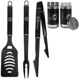Miami Dolphins 3pc Black BBQ Tools w/Shakers - Miami Dolphins - Flyclothing LLC
