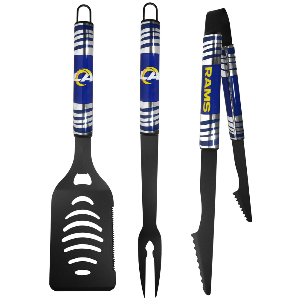 Los Angeles Rams 3 pc Black Tailgater BBQ Set - Los Angeles Rams - Flyclothing LLC