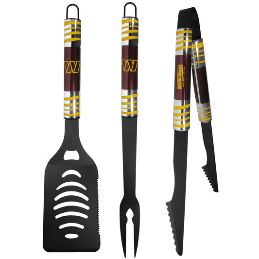 Washington Commanders 3 pc Black Tailgater BBQ Set - Washington Commanders - Flyclothing LLC