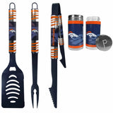 Denver Broncos 3pc Color BBQ Tools w/Salt & Pepper Shakers - Denver Broncos - Flyclothing LLC
