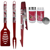 Arizona Cardinals 3pc Color BBQ Tools w/Salt & Pepper Shakers - Arizona Cardinals - Flyclothing LLC