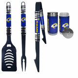 Los Angeles Rams 3pc Color BBQ Tools w/Salt & Pepper Shakers - Los Angeles Rams - Flyclothing LLC
