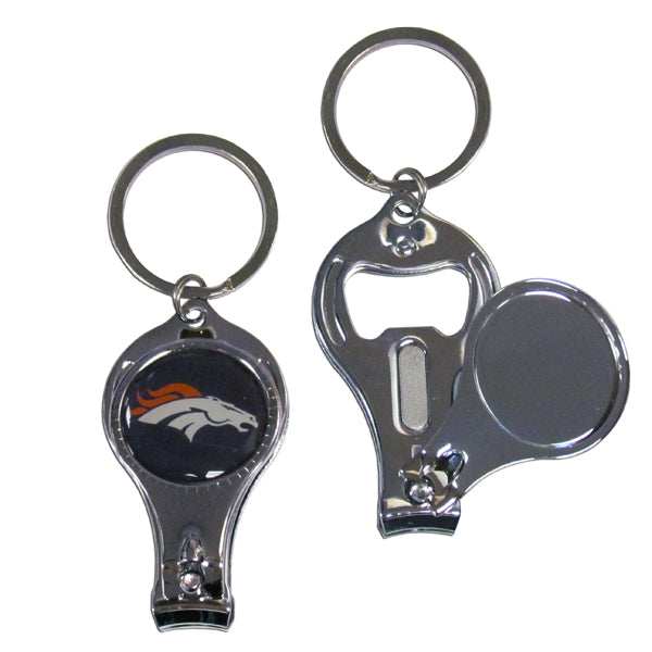 Denver Broncos Nail Care/Bottle Opener Key Chain - Denver Broncos - Flyclothing LLC