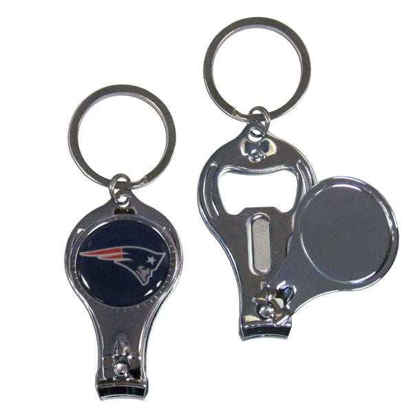 New England Patriots Nail Care/Bottle Opener Key Chain - New England Patriots - Flyclothing LLC