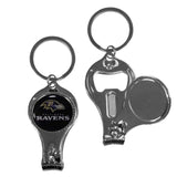 Baltimore Ravens Nail Care/Bottle Opener Key Chain - Baltimore Ravens - Flyclothing LLC
