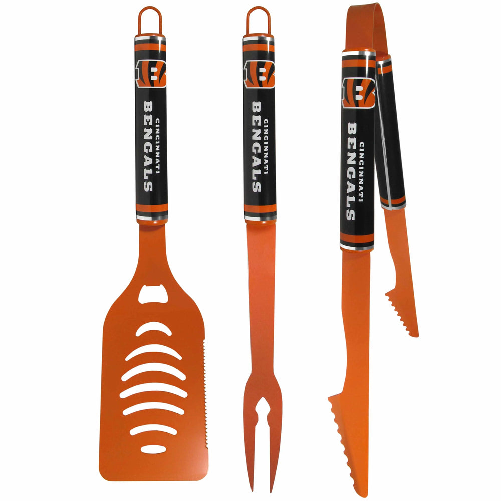 Cincinnati Bengals 3 pc Color BBQ Tools - Cincinnati Bengals - Flyclothing LLC