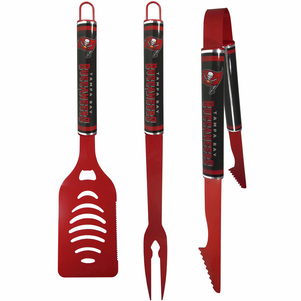 Tampa Bay Buccaneers 3 pc Color BBQ Tools - Tampa Bay Buccaneers - Flyclothing LLC