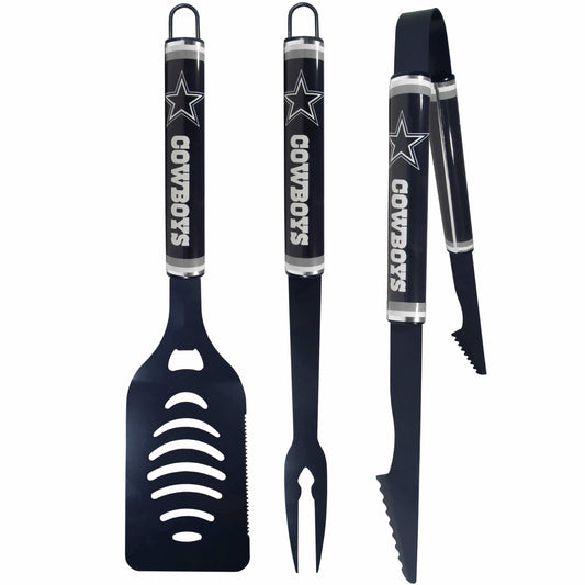 Dallas Cowboys 3 pc Color BBQ Tools - Dallas Cowboys - Flyclothing LLC