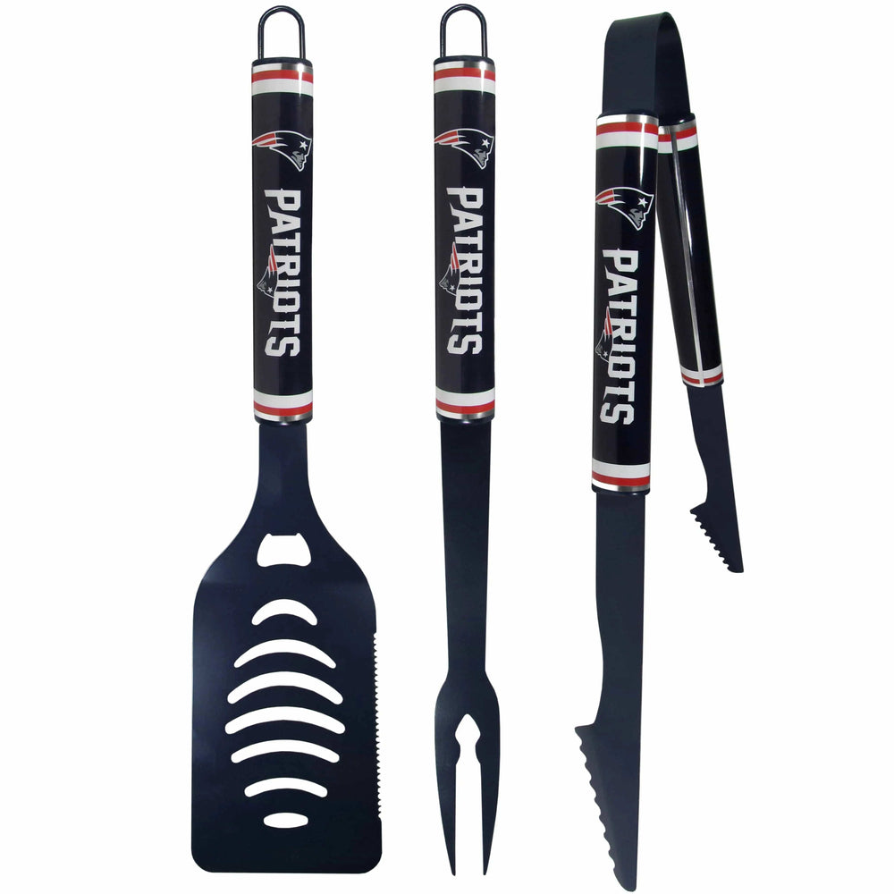New England Patriots 3 pc Color BBQ Tools - New England Patriots - Flyclothing LLC