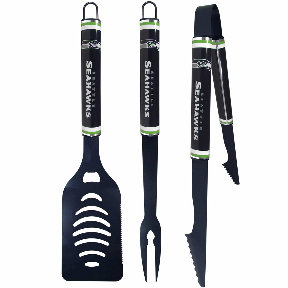 Seattle Seahawks 3 pc Color BBQ Tools - Seattle Seahawks - Flyclothing LLC