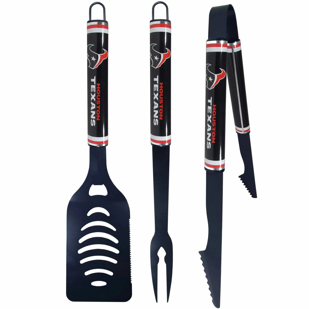 Houston Texans 3 pc Color BBQ Tools - Houston Texans - Flyclothing LLC
