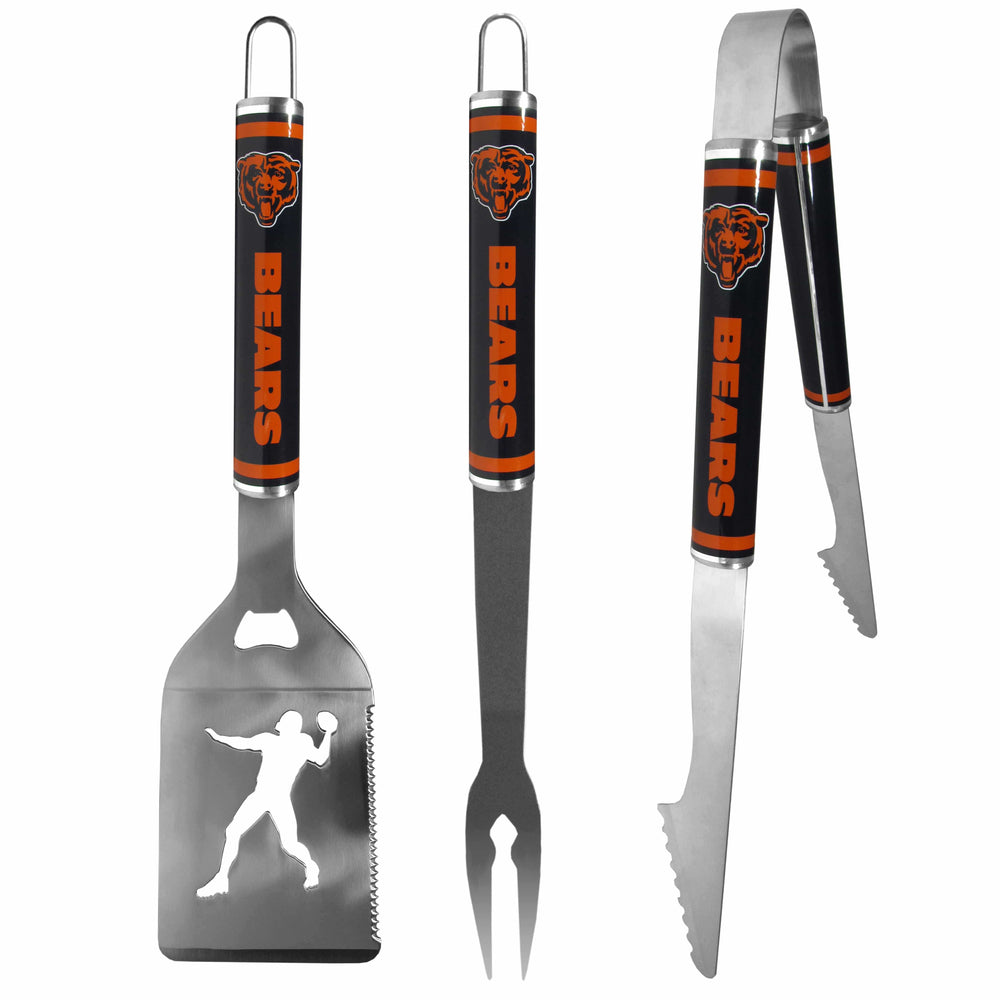 Chicago Bears 3 pc Steel BBQ Tool Set - Chicago Bears - Flyclothing LLC