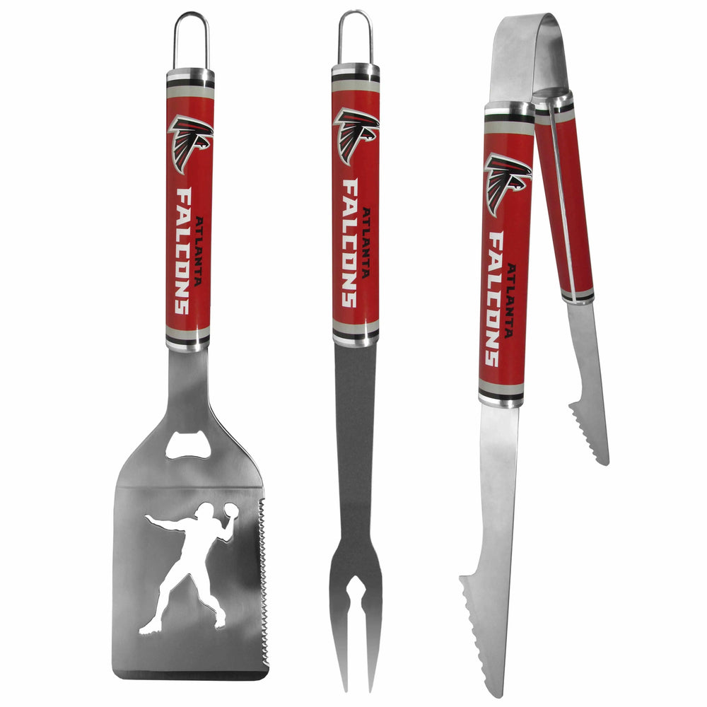 Atlanta Falcons 3 pc Steel BBQ Tool Set - Atlanta Falcons - Flyclothing LLC