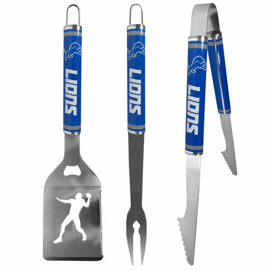 Detroit Lions 3 pc Steel BBQ Tool Set - Detroit Lions - Flyclothing LLC