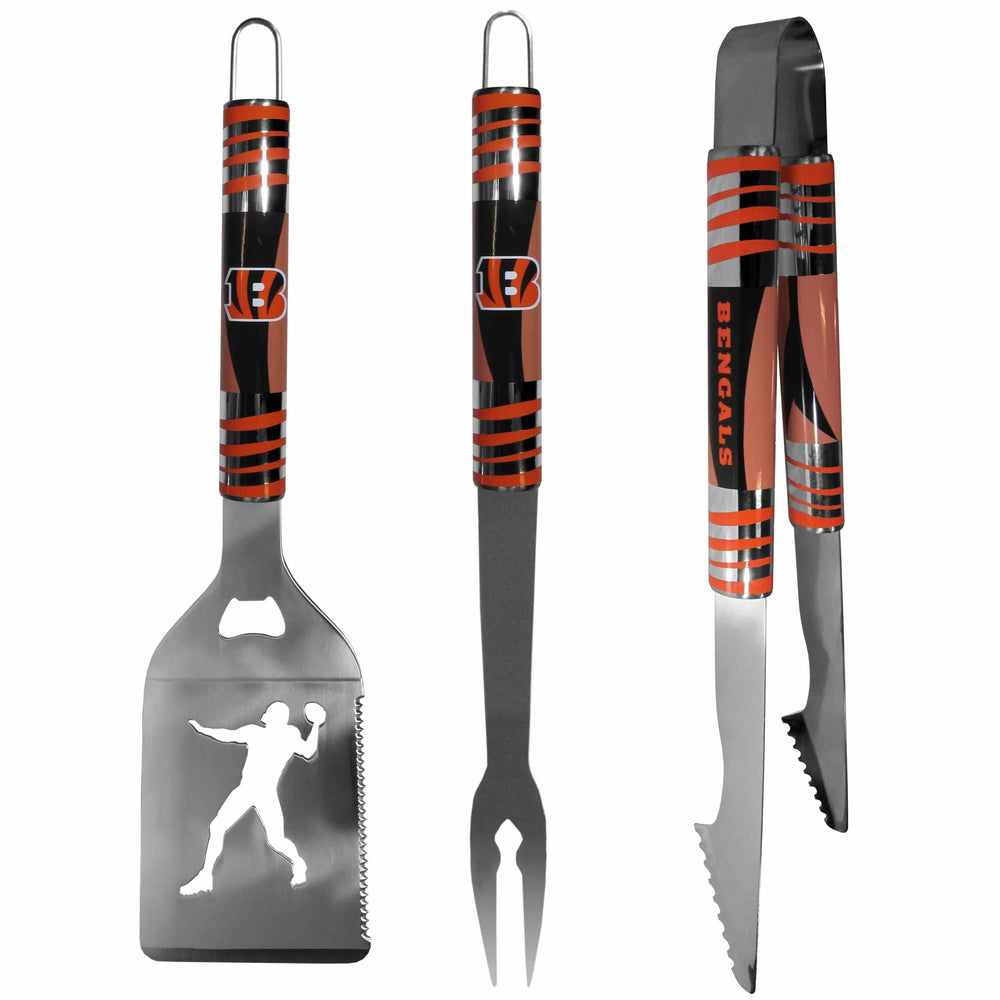 Cincinnati Bengals 3 pc Tailgater BBQ Tools - Cincinnati Bengals - Flyclothing LLC
