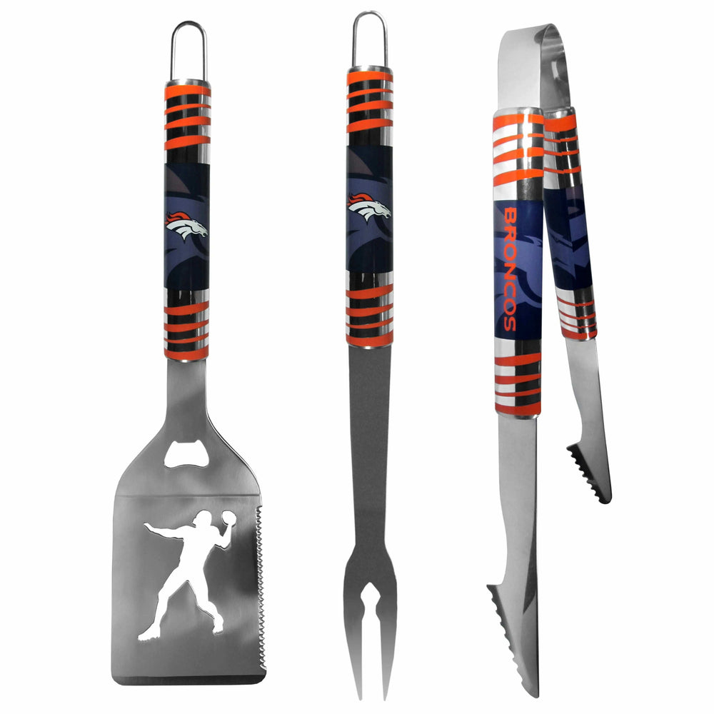 Denver Broncos 3 pc Tailgater BBQ Tools - Denver Broncos - Flyclothing LLC
