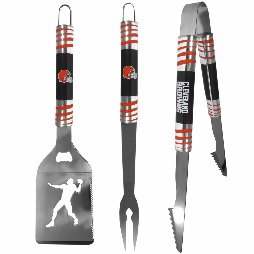 Cleveland Browns 3 pc Tailgater BBQ Tools - Cleveland Browns - Flyclothing LLC