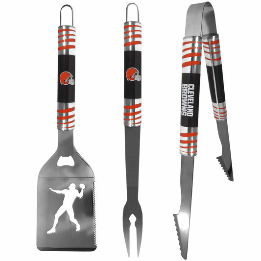 Cleveland Browns 3 pc Tailgater BBQ Tools - Cleveland Browns - Flyclothing LLC