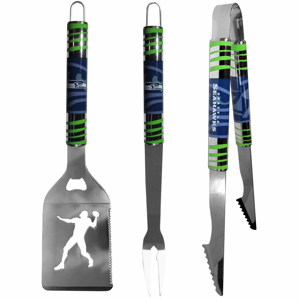 Seattle Seahawks 3 pc Tailgater BBQ Tools - Seattle Seahawks - Flyclothing LLC