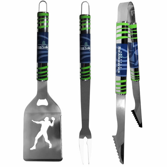 Seattle Seahawks 3 pc Tailgater BBQ Tools - Seattle Seahawks - Flyclothing LLC