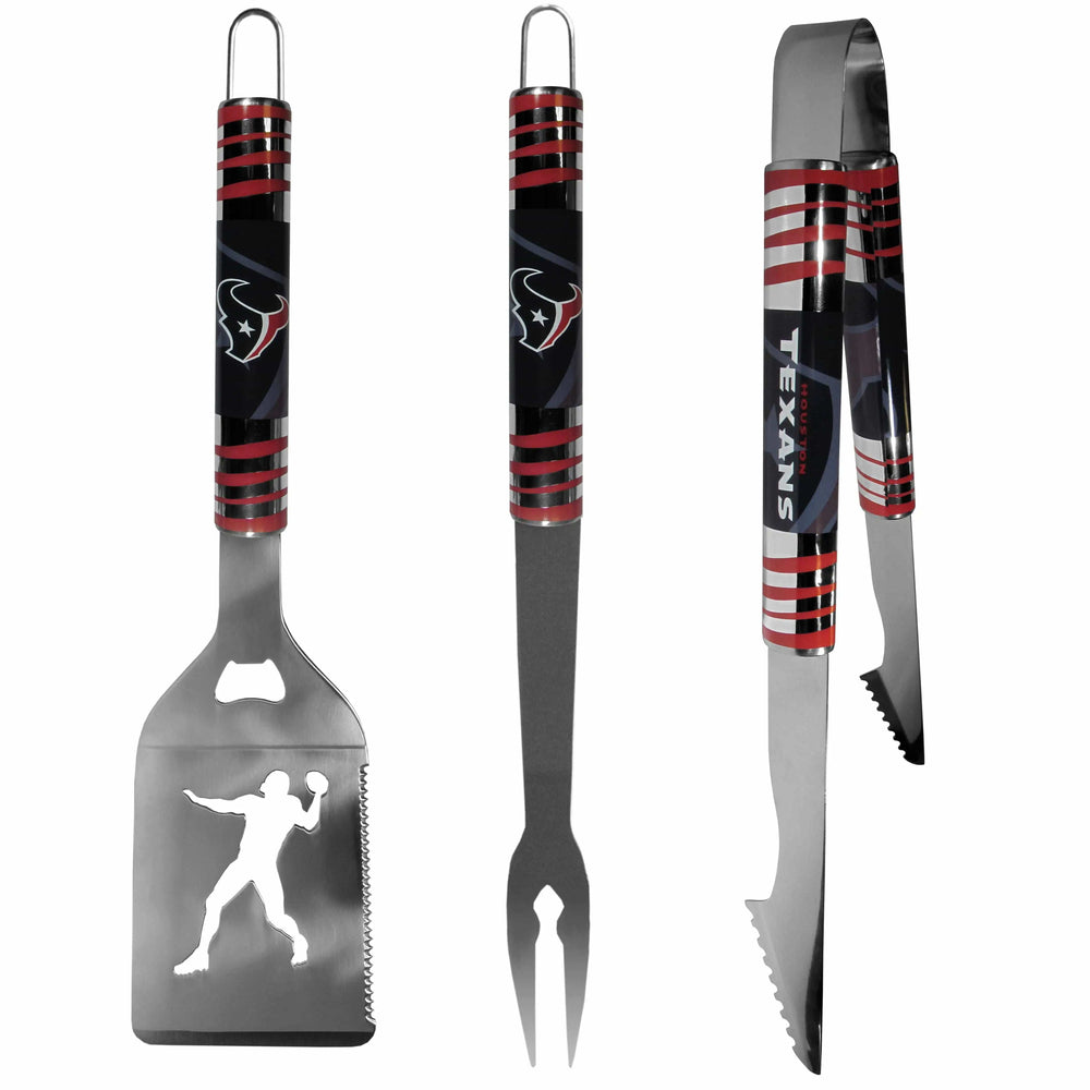 Houston Texans 3 pc Tailgater BBQ Tools - Houston Texans - Flyclothing LLC